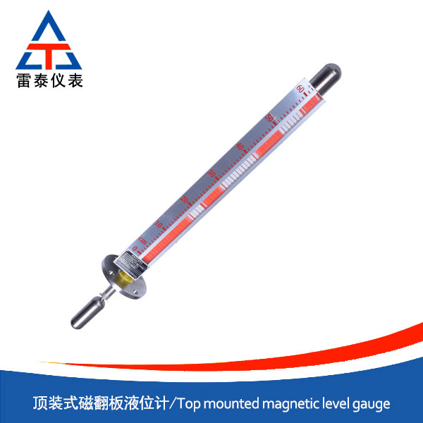 Top mounted magnetic level gauge